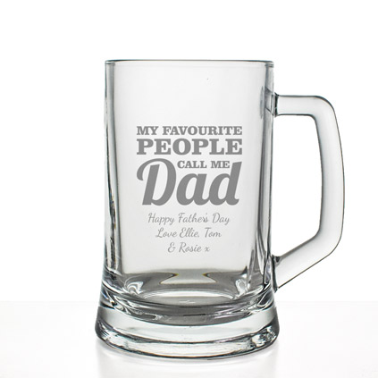 Personalised Tankard - My Favourite People Call Me Dad