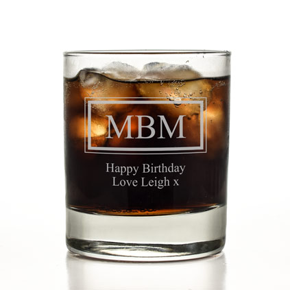 Personalised Monogram Glass Tumbler