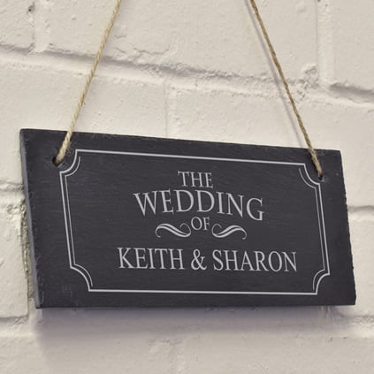 Personalised Wedding Day Slate Sign