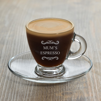 Personalised Filigree Espresso Glass