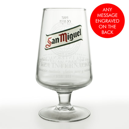 Personalised San Miguel Pint Glass