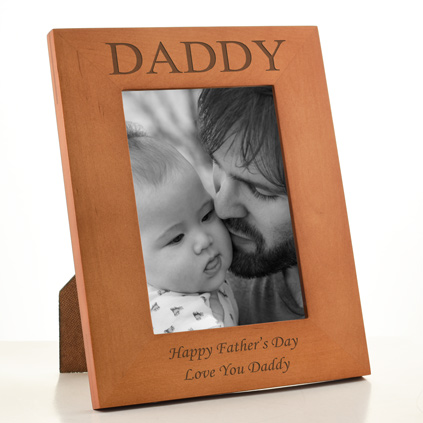 Personalised Daddy Wooden Photo Frame