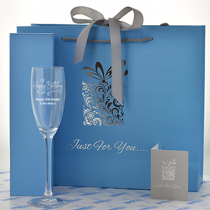 Personalised Happy Birthday Champagne Flute