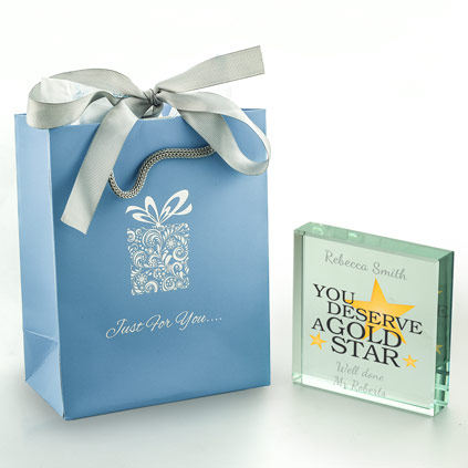 Personalised Glass Token - You Deserve A Gold Star