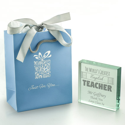 The World's Greatest English Teacher Personalised Glass Token