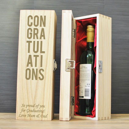 Personalised Congratulations Luxury Wine Box