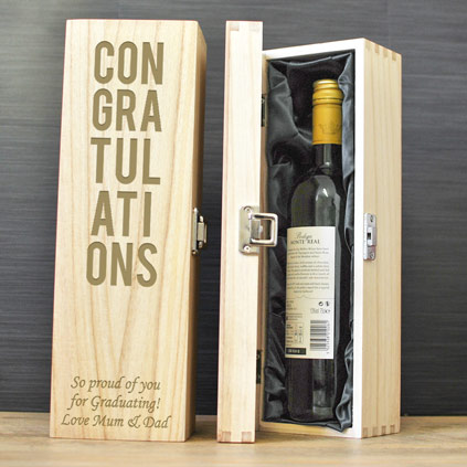 Personalised Congratulations Luxury Wine Box