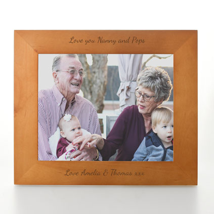 Personalised 10x8 Wooden Photo Frame Any Occasion