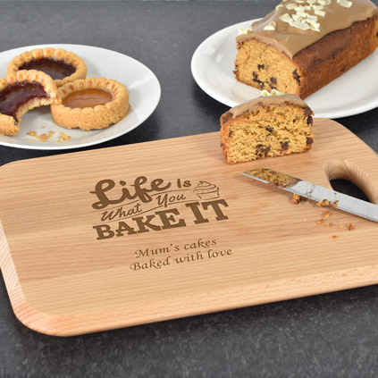 Life Is What You Bake It Personalised Baking Board