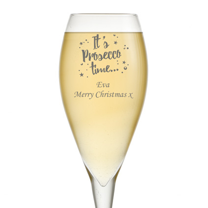 Personalised It's Prosecco Time Glass