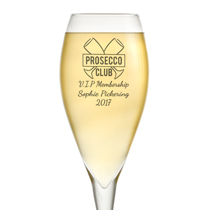 Personalised Prosecco Club Glass Flute