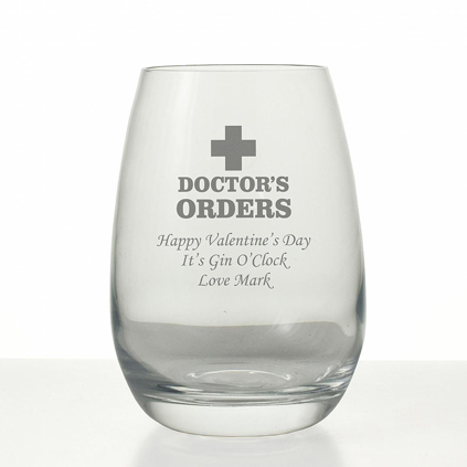 Personalised Doctor's Orders Grand Hiball Glass