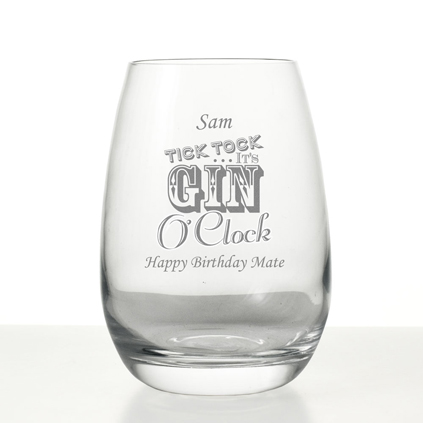 Personalised Gin O'Clock Grand Hiball Glass