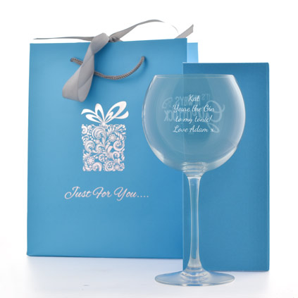 Personalised It's Always Gin O'Clock Balloon Glass