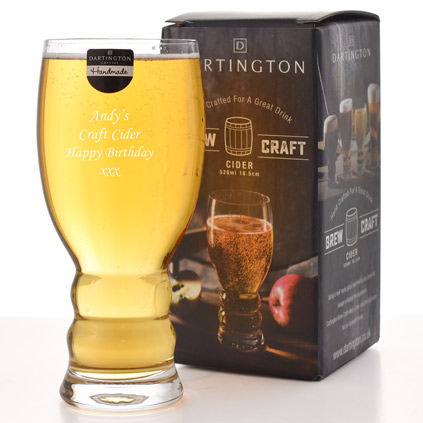 Personalised Dartington Brew Craft Cider Glass
