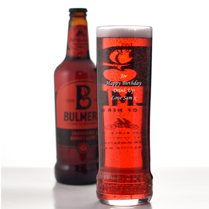 Personalised Bulmers Cider Pint Glass