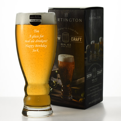 Personalised Dartington Brew Craft Ale Glass