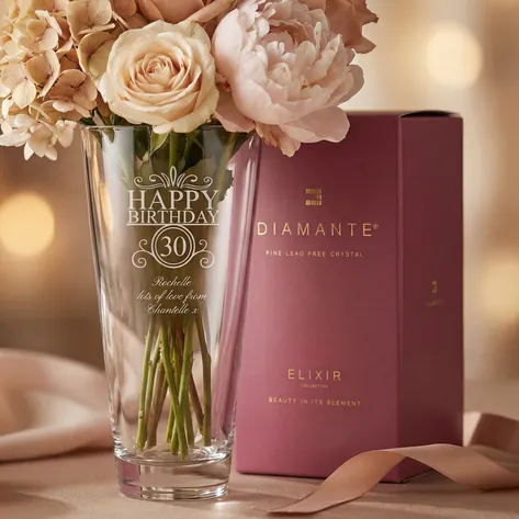 Personalised Happy Birthday Conical Vase