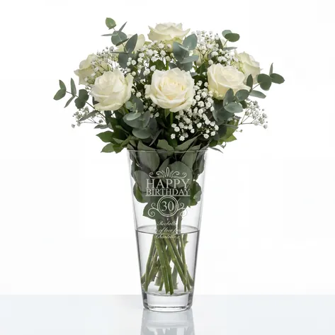Personalised Happy Birthday Conical Vase