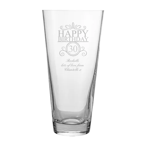 Personalised Happy Birthday Conical Vase