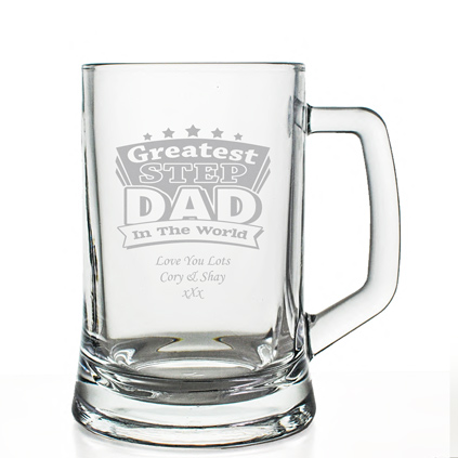Personalised Greatest Step Dad Tankard