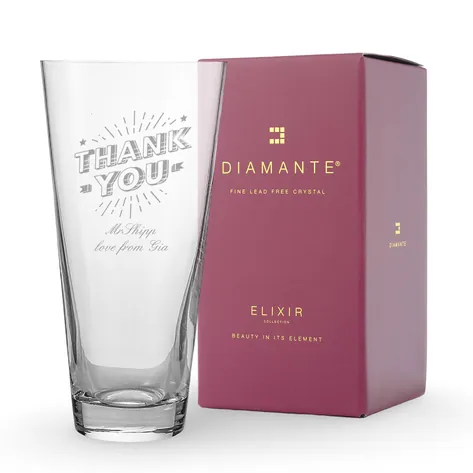 Personalised Conical Vase - Thank You