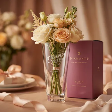 Personalised Conical Vase - Thank You