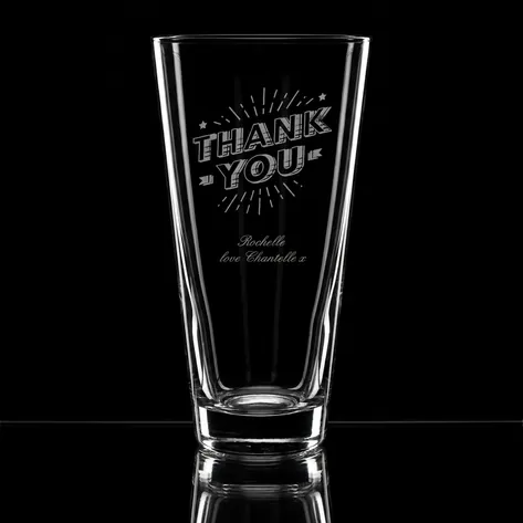 Personalised Conical Vase - Thank You