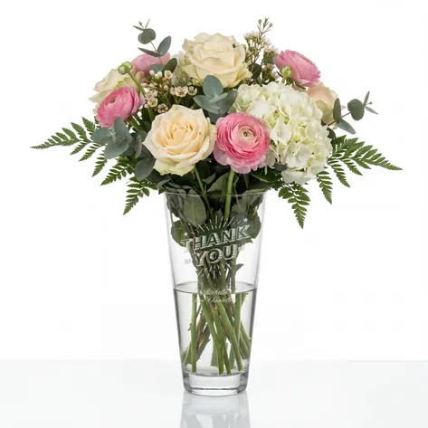 Personalised Conical Vase - Thank You