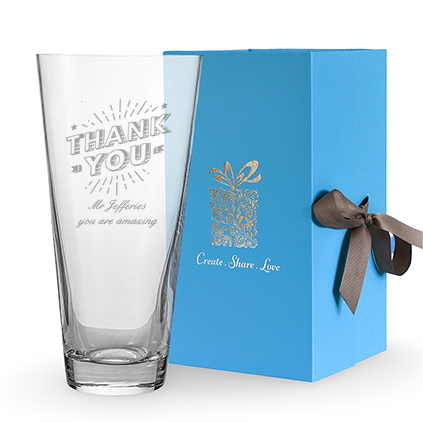 Personalised Conical Vase - Thank You
