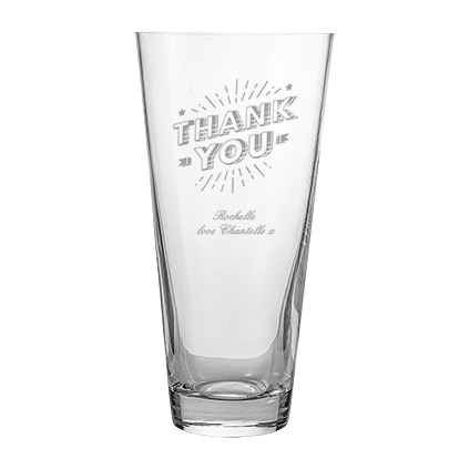 Personalised Conical Vase - Thank You