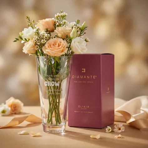 Personalised Conical Vase - Thank You For Helping Me Grow