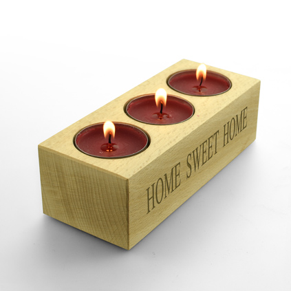 Personalised Wooden Tealight Holder