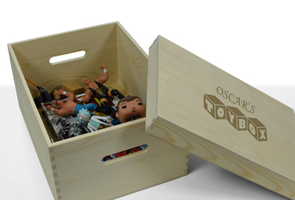 Personalised Wooden Toy Box With Lift Off Lid