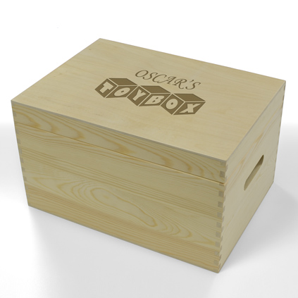 Personalised Wooden Toy Box With Lift Off Lid