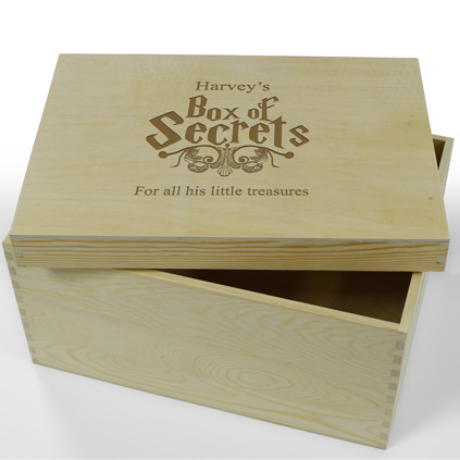 Personalised Wooden Keepsake Box - Box Of Secrets