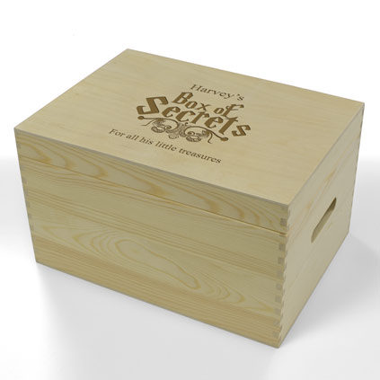 Personalised Wooden Keepsake Box - Box Of Secrets