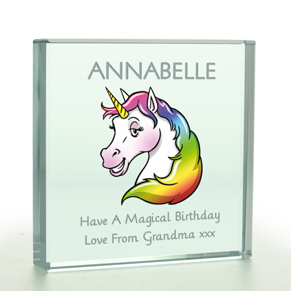 Personalised Unicorn Glass Token