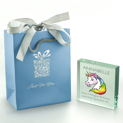 Personalised Unicorn Glass Token