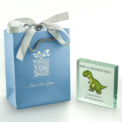 Personalised Dinosaur Glass Token