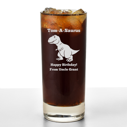 Personalised Dinosaur Hiball Glass