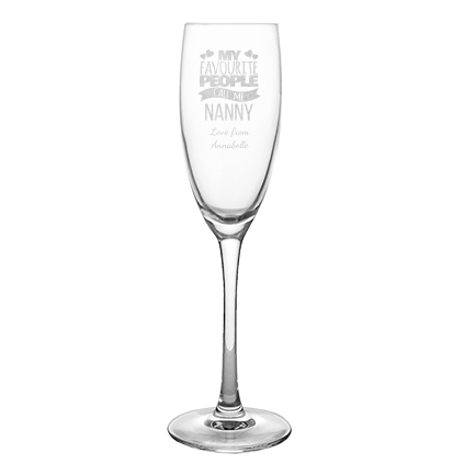My Favourite People Call Me Nanny Personalised Champagne Flute