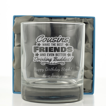 Personalised Cousin Drinking Buddy Tumbler