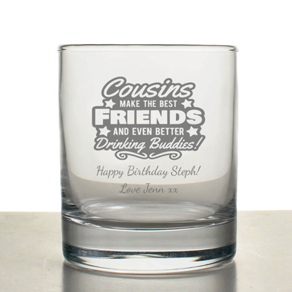 Personalised Cousin Drinking Buddy Tumbler