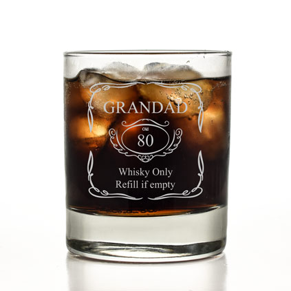 Personalised Old Age Whisky Tumbler