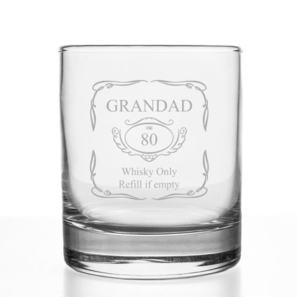 Personalised Old Age Whisky Tumbler