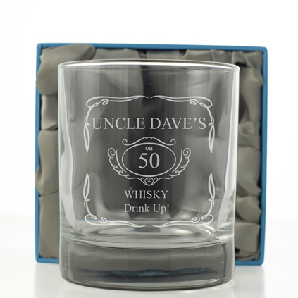 Personalised Old Age Whisky Tumbler