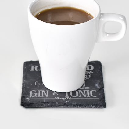 Personalised Gin & Tonic Slate Coaster