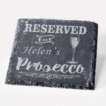 Personalised Prosecco Slate Coaster