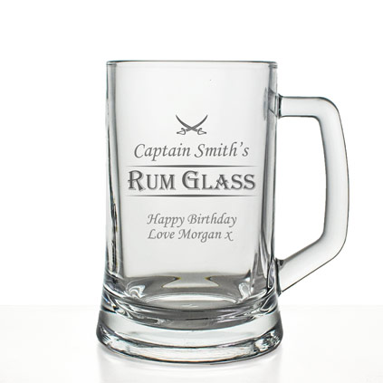 Personalised Captain's Rum Pint Tankard